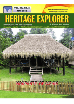 Heritage Explorer May 2015 - heritagefoundation.org.in