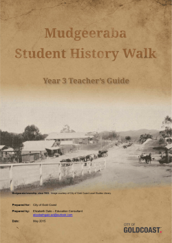Mudgeeraba student history walk teacher`s guide year 3