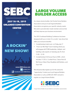 large volume builder access a rockin` new show!
