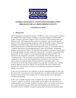 SANBAG-HERO Lender Acknowledgement