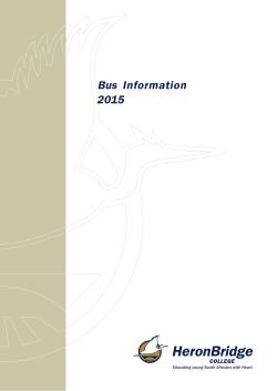 Bus Information 2015 - HeronBridge College