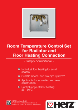 Room Temperature Control Set for Radiator and Floor Heating