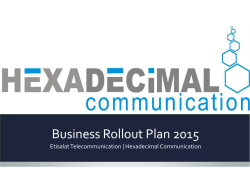Business Rollout Plan 2015
