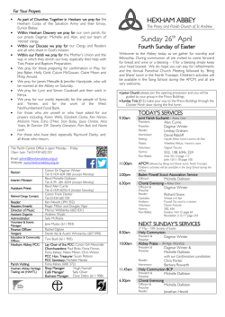 For Your Prayers