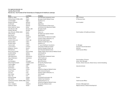 Pre-registered Attendee List Tuesday, May 19, 2015