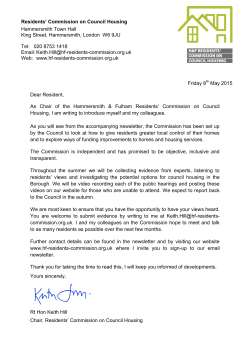 letter from Rt Hon Keith Hill to residents â May 2015 - hf