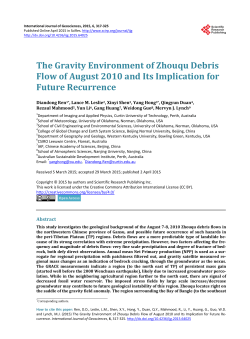 The Gravity Environment of Zhouqu Debris Flow of August 2010 and