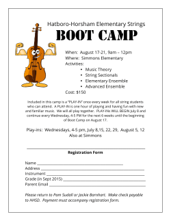 Boot camp - HH Elementary Strings