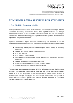 ADMISSION & VISA SERVICES FOR STUDENTS