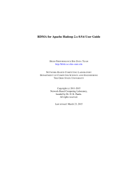 RDMA for Apache Hadoop 2.x Userguide - HiBD