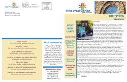 April 2015 Newsletter - First Presbyterian Church of Hickory, NC