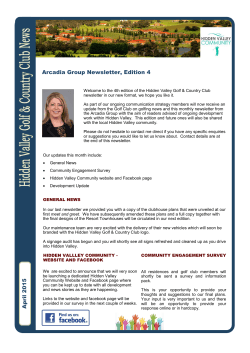 April 20 15 Arcadia Group Newsletter, Edition 4