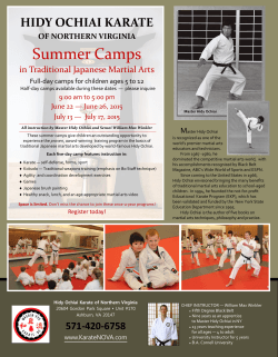 flyer - Hidy Ochiai Karate of Northern Virginia