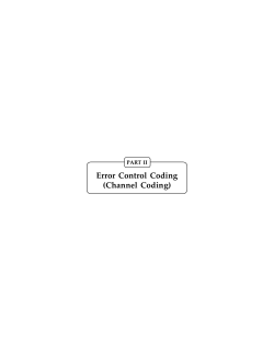 Linear Block Codes for Error Correction