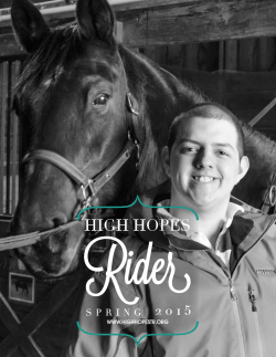 the Spring 2015 Issue - High Hopes Therapeutic Riding