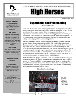 High Horses Newsletter Winter Spring 2015 1A