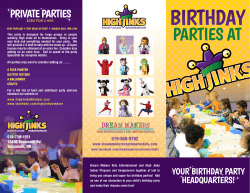 Party Package Brochure