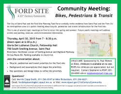 Community Meeting: Bikes, Pedestrians & Transit