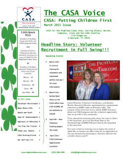 NewsletterMar15 - CASA for the Highland Lakes Area