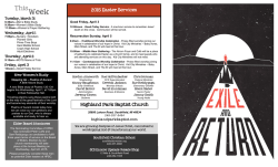 Highland Park Baptist Church 2015 Easter Services Good Friday