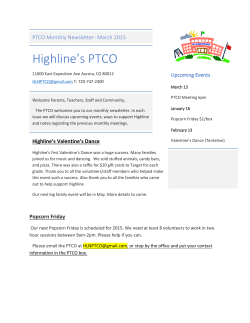 March 2015 PTCO Newsletter