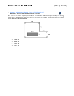 Measurement Strand - Swampscott High School