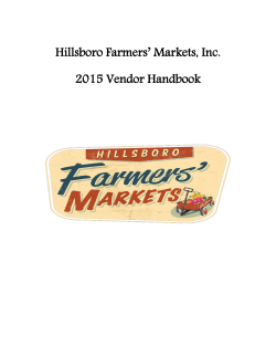 Handbook - Hillsboro Farmers` Market