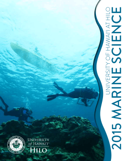Marine Science Brochure 2015 - University of Hawaii at Hilo