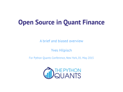 Open Source in Quant Finance