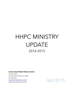 To Review The Ministry Update - Hilton Head Presbyterian Church