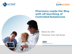 Pharmacy Leads the Way with ePrescribing of ControlledSubstances