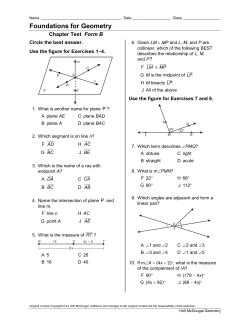 Chapter One Review (Purple review worksheet)