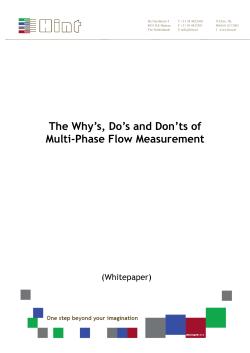 The Why`s, Do`s and Don`ts of Multi-Phase Flow Measurement