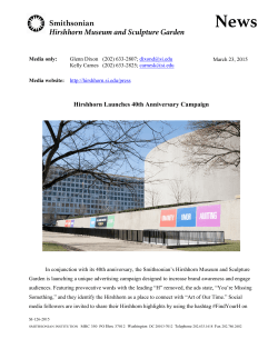 Press Release - Hirshhorn Museum and Sculpture Garden
