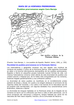 Mapa Hispania prerromana - Baroja