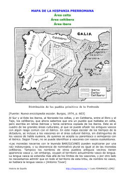 Mapa Hispania prerromana - Ã¡reas