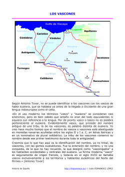Mapa Hispania prerromana - vascones