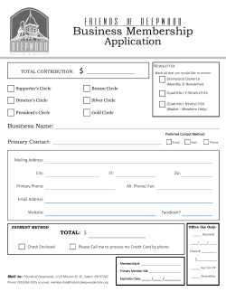 Business Membership Application