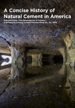 A Concise History of Natural Cement in America