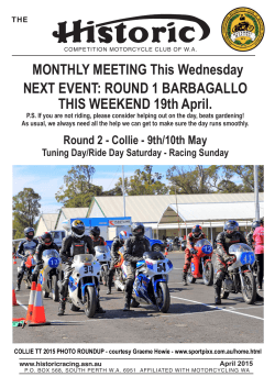 April - Historic Competition Motorcycle Club