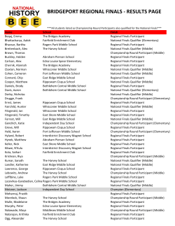 BRIDGEPORT REGIONAL FINALS - RESULTS PAGE