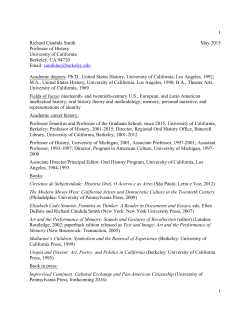 1 1 Richard CÃ¡ndida Smith May 2015 Professor of History University