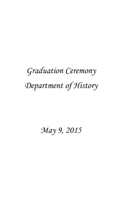 May 2015 Graduation Ceremony - Department of History