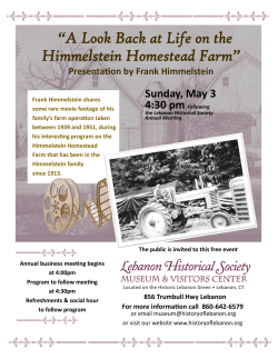 A Look Back at Life on the Himmelstein Homestead Farm