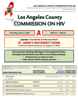 Commission`s Current Agenda - LA County Commission on HIV