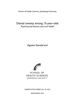 Dental anxiety among 15-year-olds