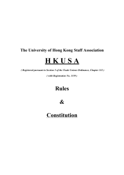 model rules for trade unions - THE UNIVERSITY OF HONG KONG