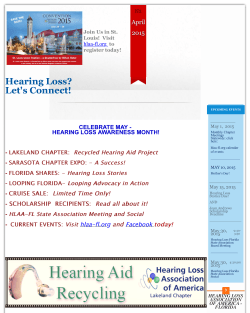 April 2015 - Hearing Loss Association of Florida