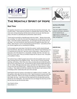 June 2015 - Hope Lutheran Church