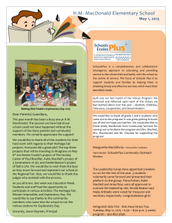 May 2015 newsletter 3 - HM MacDonald Elementary School